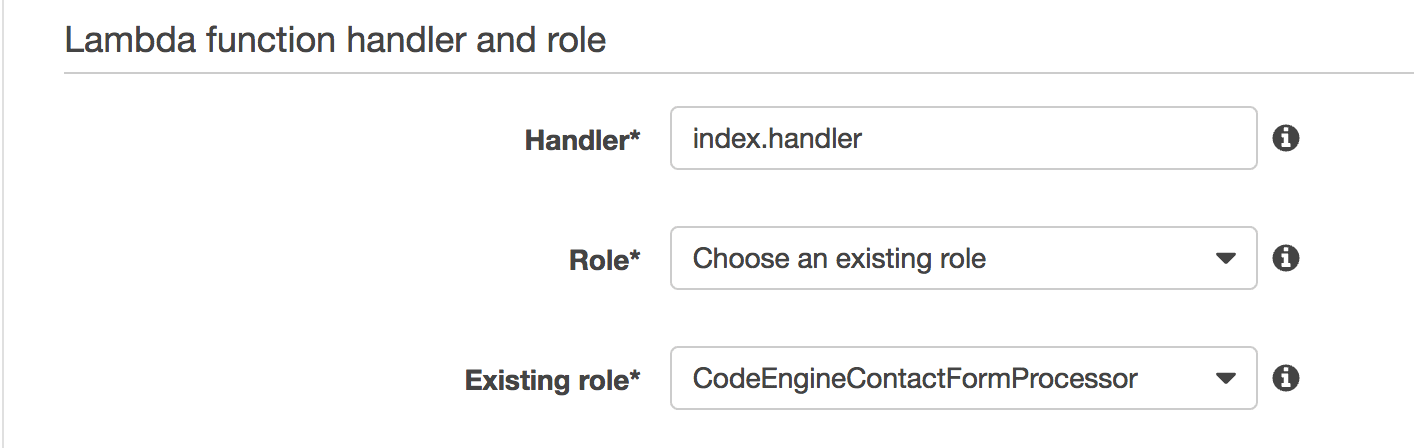 Example Lambda Configuration