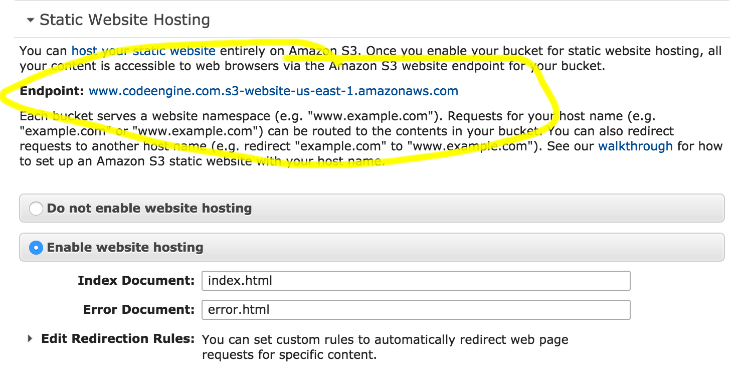 S3 Static Website Hosting